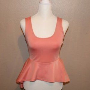Junior's Coral Small Blouse Flow Back Shirt